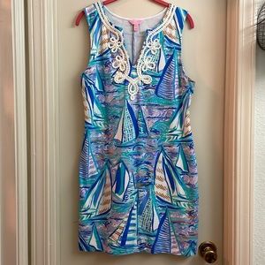 Lilly Pulitzer Sz L cotton sailboat dress
